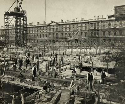 Construction of the New Government Offices, Great George Street, Westminster, London, 24 September 1902, UK by Unbekannter Künstler