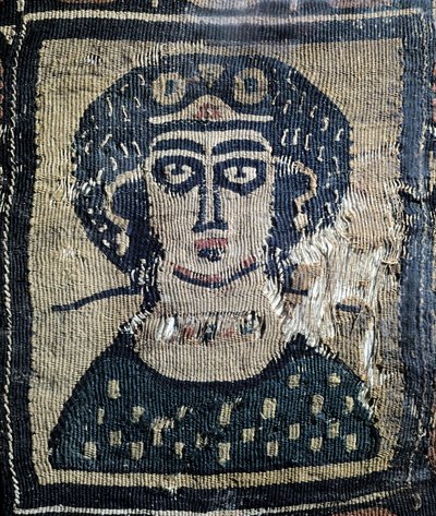 Coptic fabric with a portrait of a woman by Leopold Blonder