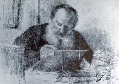 Count Leo Tolstoy (9 September 1828 – 20 November 1910) by Unbekannter Künstler