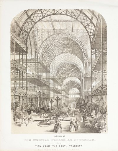 View from the South Transept, Crystal Palace, Sydenham by Unbekannt