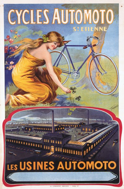 Cycles Automoto St Etienne - Les Usines Automoto, c. 1914 by Unbekannt