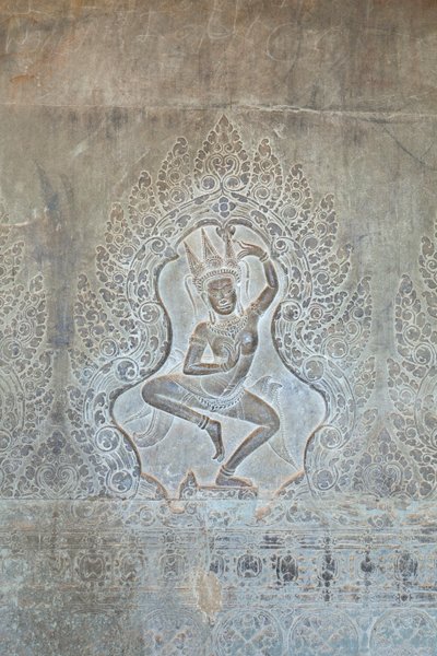 Dancing Apsara Relief on the Outer Western Wall, Angkor Wat, Cambodia by Unbekannter Künstler