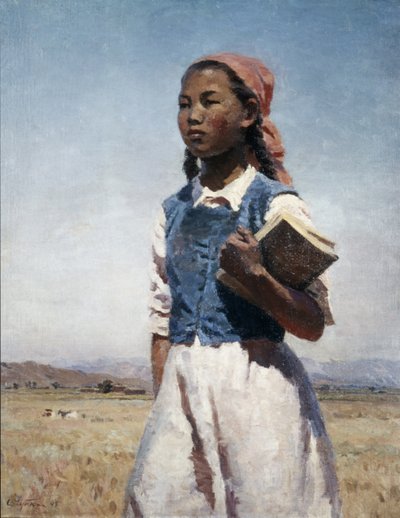 Daughter of Soviet Kirghizia, 1948 painting by Semyon Chuikov, Socialist Realism by Unbekannt