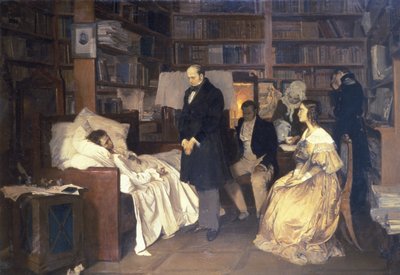 Death of Pushkin, painting by Dimitry Belyukin by Unbekannt