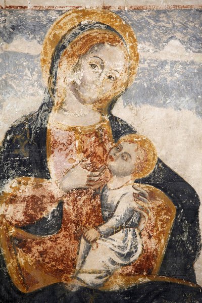 Decayed fresco in Santa Maria dell