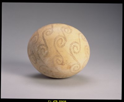 Decorated ostrich egg, Egyptian, c.2nd millennium BC by Unbekannt