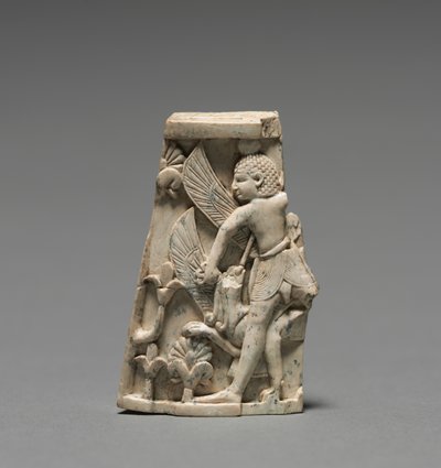 Decorative Plaque: Man and Griffin in Combat by Unbekannt
