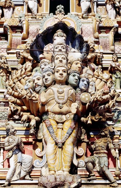 Decorative detail of Hindu temple, Colombo, Sri Lanka by Benjamin Baud