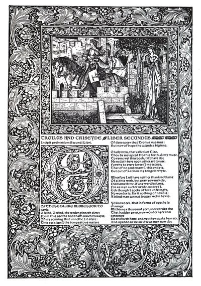 Decorative poem by Geoffrey Chaucer by Unbekannt