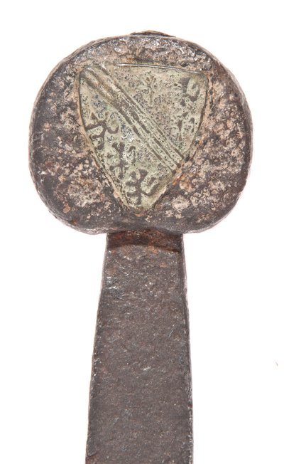 (Detail) Late Medieval Broadsword with Earlier Viking Blade and Armorial Bearings of the De Bohun Family by Unbekannt
