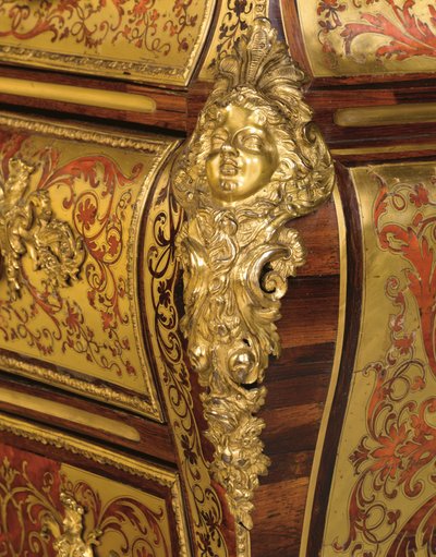Detail of a Regence Boulle Marquetry Commode en Tombeau, 18th - 19th Century by Unbekannt