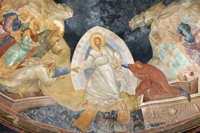 Anastasis Fresco (detail) by Unbekannter Künstler