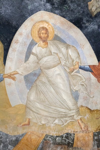 Detail of the Anastasis fresco, church of the St. Savior in Chora, Parekklesion by Unbekannter Künstler