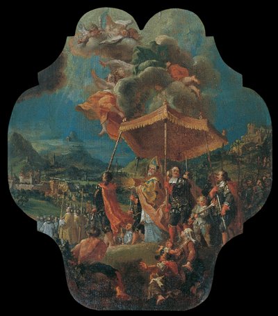 The Transfer of the Blessed Sacrament from Säben to Brixen (970 AD) by Unbekannter Künstler