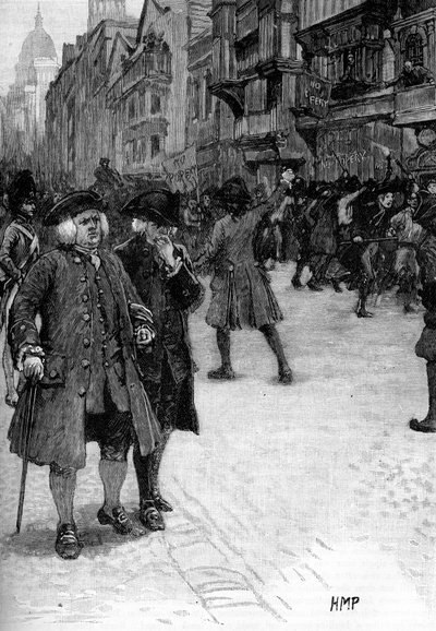Dr Samuel Johnson viewing the Gordon Riots by Unbekannter Künstler