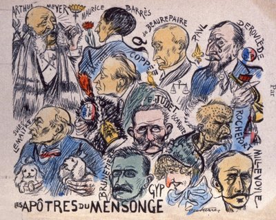 Dreyfus Affair: The Apostles of Lies, Heads of Anti-Dreyfusards by Unbekannter Künstler