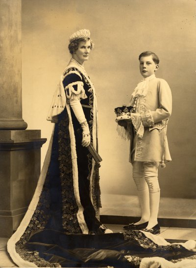 Duchess Evelyn and Michael Baillie at the Coronation of George VI by William M. Timlin