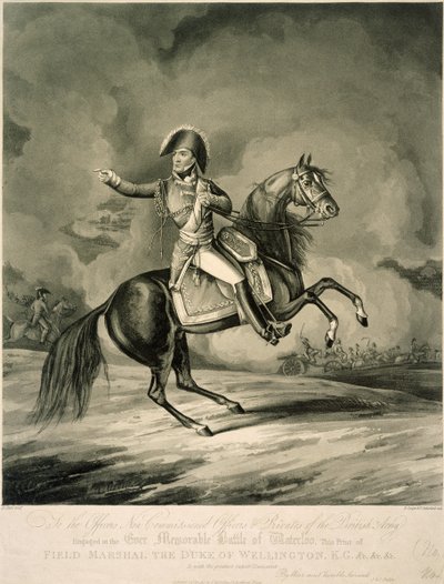 Duke of Wellington at the Battle of Waterloo by Unbekannter Künstler