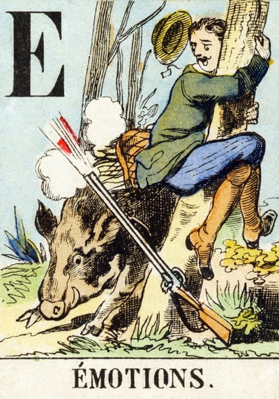 E: Emotions - The Hunting Alphabet, c.1890 by Unbekannt