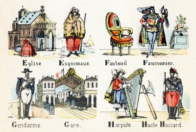 E church eskimos - F armchair falconer - G gendarme station - H harpist axe hussar - Alphabet - Children