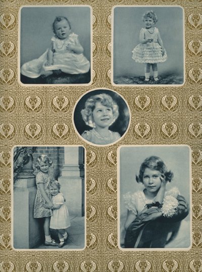 Elizabeth II and Princess Margaret as Children by Unbekannter Künstler