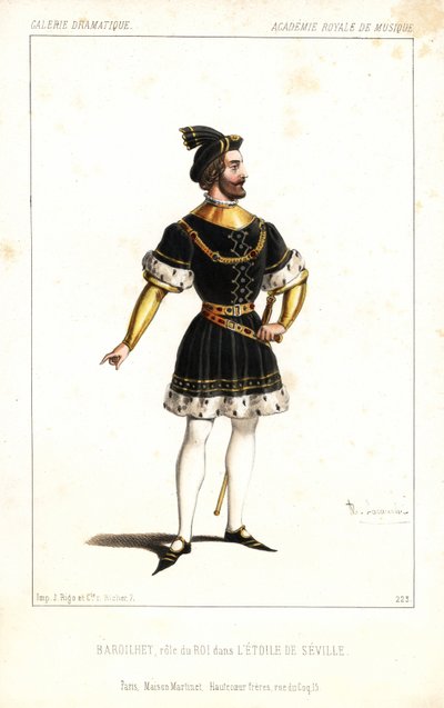 English baritone Paul-Bernard Barroilhet as the King in L
