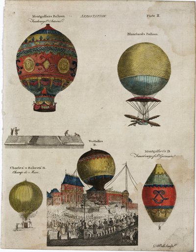 Examples of Hot-Air Balloons Used in Famous Ascents by Unbekannt