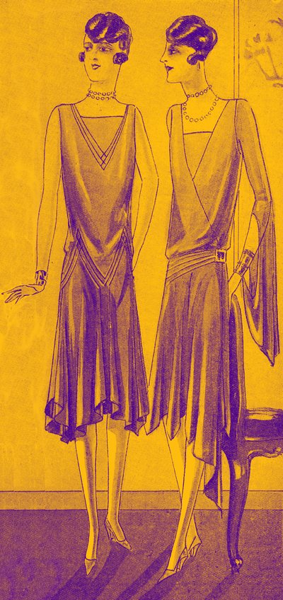 Fashion: dinner dresses in spring 1928 by Unbekannter Künstler