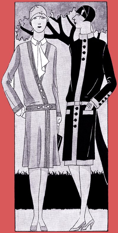 Fashion: dresses in spring 1928 by Unbekannter Künstler