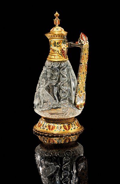 Fatimid Ewer, Egypt, 975-1025, Mounted by Jean-Valentin Morel, Sevres, 1854 by Unbekannt