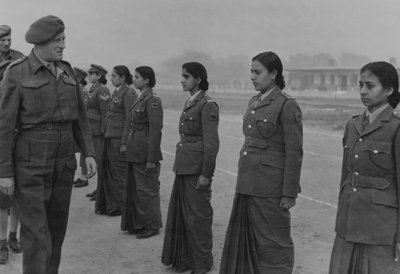 Field Marshal Sir Claude Auchinleck Inspecting Members of the Women