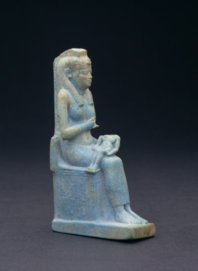 Figure of Isis, Seated on a Throne, Holding the Child Horus in Her Lap, Egyptian, 26th Dynasty, 664-525 BC by Unbekannt