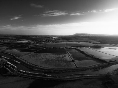Flooding near Amberley, South Downs near Midhurst West Sussex, UK by Unbekannter Künstler