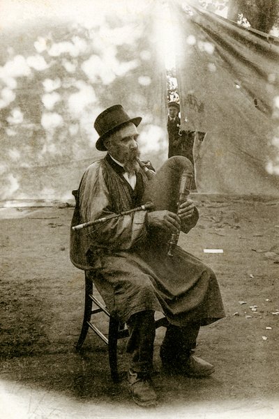 Folklore of Auvergne: musician playing Chabrette, early twentieth century by Alec Hunter