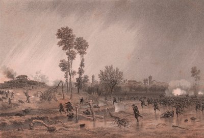 Fourth Piedmontese Division of General Cialdini during Attack of Battle of Palestro, Lombardy by William M. Timlin