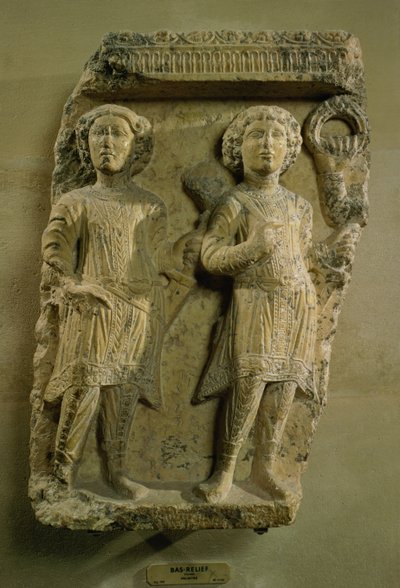 Fragment of a bas-relief plaque depicting two soldiers, from Palmyra, 2nd century by Unbekannt