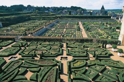 Gardens at Villandry Castle, Loire Valley, France by Benjamin Baud