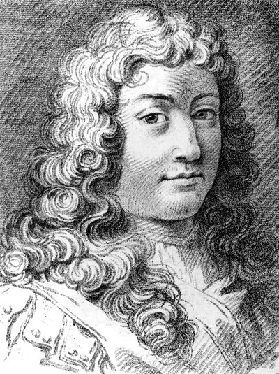 Francois de La Rochefoucauld (1613-1680) French author and moralist, engraving by Unbekannter Künstler
