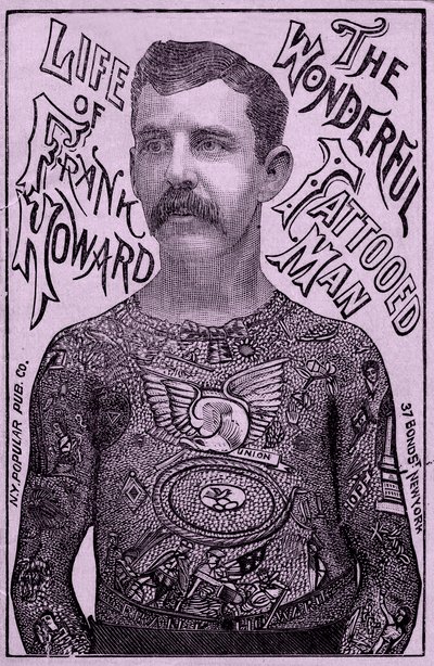 Frank Howard the Wonderful tattooed man, c.1900 by Unbekannt