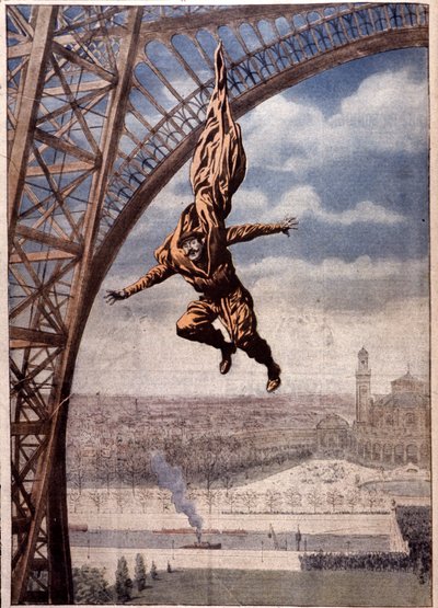 Franz Reichelt Died Testing His "Parachute Coat" from Eiffel Tower by Unbekannter Künstler