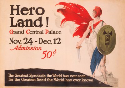 French Hero Land Poster, New York by Unbekannt