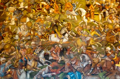 Battle of Chaldiran against the Ottomans Sultan Selim I, 1514 by Unbekannt