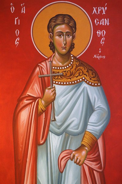 Saint Chrysanthos Fresco by Unbekannt