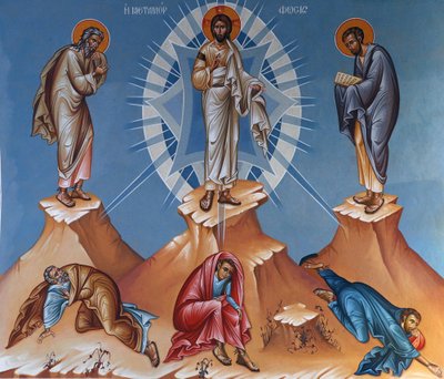Fresco in Holy Cross Church, Pedoulas: The Transfiguration, Pedoulas, Cyprus by Unbekannt
