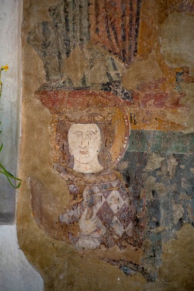 Fresco in Santa Maria Assunta Church, Arqua Petrarca, Veneto, Italy by Leopold Blonder