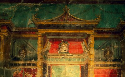 Fresco in salon, Villa Poppaea, archaeological area of Oplonti, Torre Annunziata (Unesco World Heritage List) by Benjamin Baud
