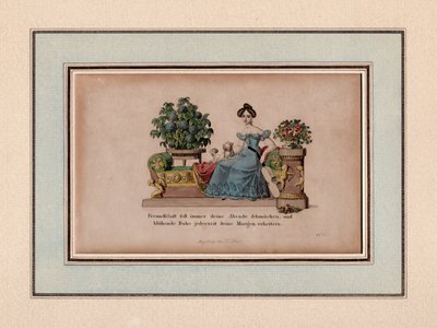 Friendship Shall Always Adorn Your Evenings, Augsburg, c.1830 by Unbekannter Künstler