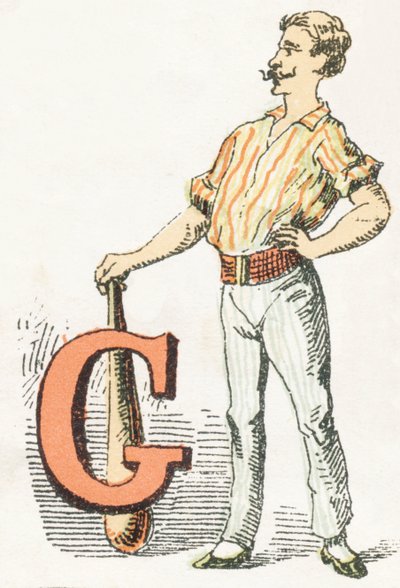 G - Gymnast - Childish Alphabet, Editions Gordinne 1920 by Unbekannt