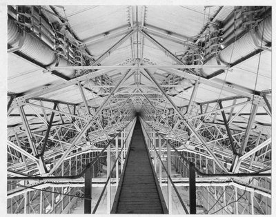 Gangway in roof of rigid airship hangar in RNAS Pulham by Unbekannt