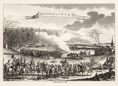 General Jean Victor Marie Moreau leading the French Revolutionary Army to victory at the Battle of Hohenlinden over the Austrians and Bavarians by Unbekannt